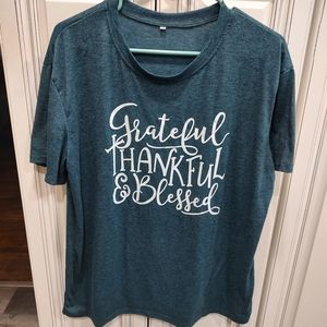 Women's Greatful Thankful and Blessed Tee